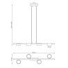Lampa wisząca SORA 4 BL 1440/4 EMIBIG