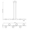 Lampa wisząca SORA 6 BL 1440/6 EMIBIG