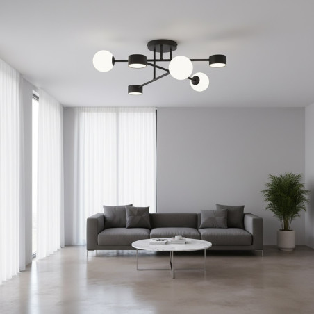 Lampa sufitowa HOLON 6 BLACK 1558/6 EMIBIG