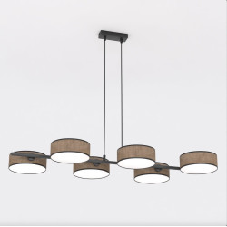 Lampa wisząca DRUMZ 6 BROWN 1563/6 EMIBIG
