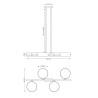 Lampa wisząca DRUMZ 4 GRAY 1564/4 EMIBIG