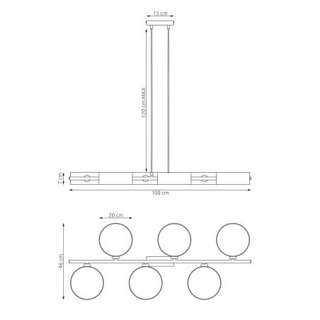 Lampa wisząca DRUMZ 6 GRAY 1564/6 EMIBIG