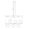 Lampa wisząca DRUMZ 6 GRAY 1564/6 EMIBIG