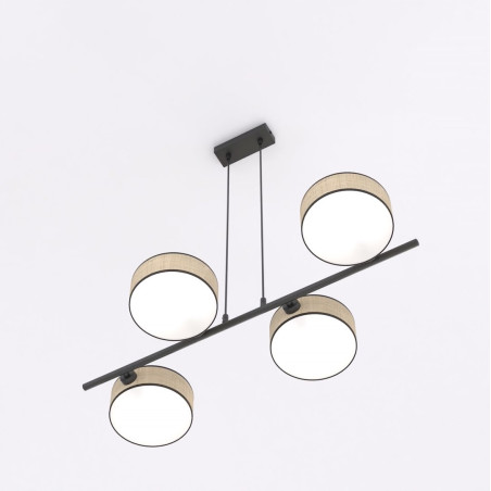 Lampa wisząca DRUMZ 4 RATTAN 1565/4 EMIBIG