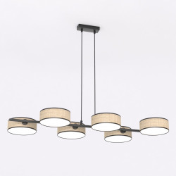 Lampa wisząca DRUMZ 6 RATTAN 1565/6 EMIBIG