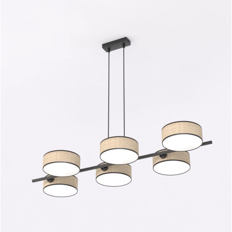 Lampa wisząca DRUMZ 6 RATTAN 1565/6 EMIBIG