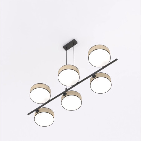 Lampa wisząca DRUMZ 6 RATTAN 1565/6 EMIBIG