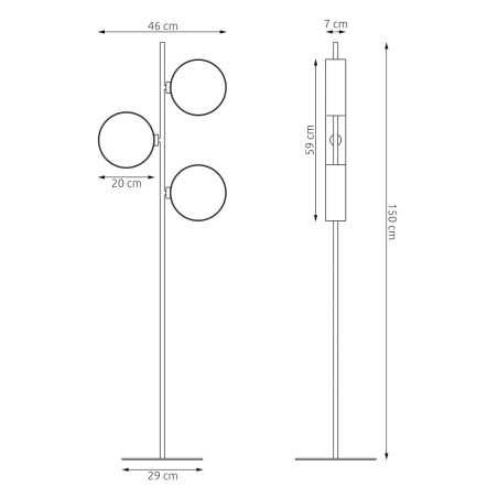 Lampa podłogowa DRUMZ LP3 GRAY 1564/LP3 EMIBIG