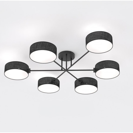 Lampa sufitowa MAGA 6 BLACK 1568/6 EMIBIG