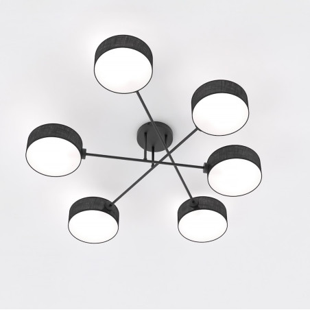 Lampa sufitowa MAGA 6 BLACK 1568/6 EMIBIG
