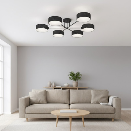 Lampa sufitowa MAGA 6 BLACK 1568/6 EMIBIG