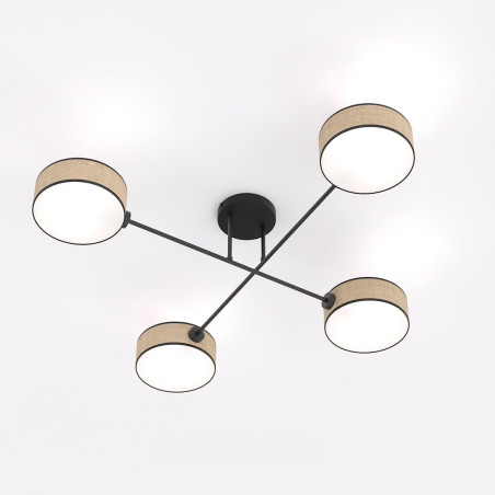 Lampa sufitowa MAGA 4 RATTAN 1571/4 EMIBIG