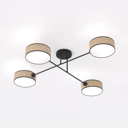 Lampa sufitowa MAGA 4 RATTAN 1571/4 EMIBIG