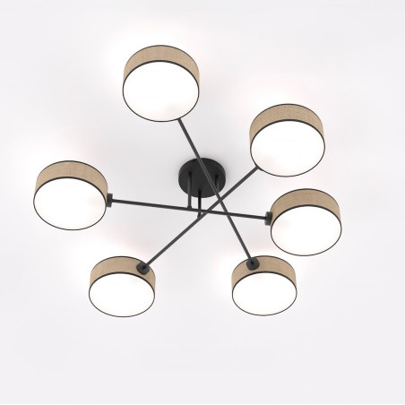 Lampa sufitowa MAGA 6 RATTAN 1571/6 EMIBIG