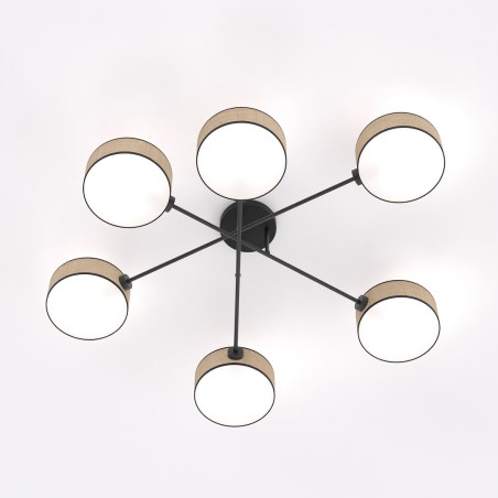 Lampa sufitowa MAGA 6 RATTAN 1571/6 EMIBIG