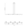 Lampa wisząca MEGARA 8 BL 1439/8 EMIBIG