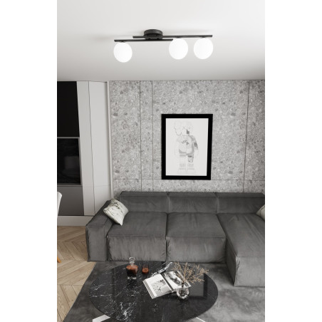 Lampa sufitowa KAIRO 3 BL OPAL 1446/3 EMIBIG