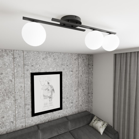 Lampa sufitowa KAIRO 3 BL OPAL 1446/3 EMIBIG