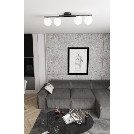 Lampa sufitowa KAIRO 4 BL OPAL 1446/4 EMIBIG