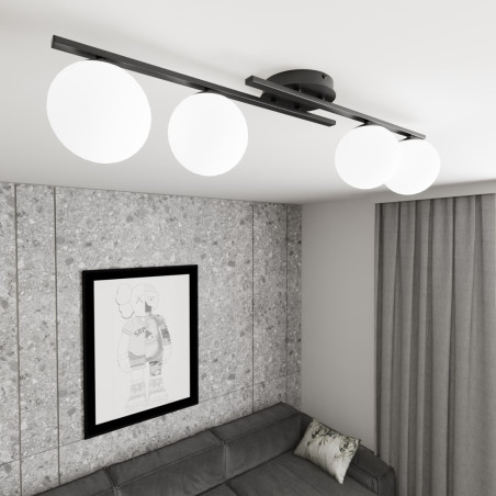 Lampa sufitowa KAIRO 4 BL OPAL 1446/4 EMIBIG