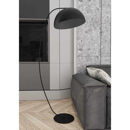 Lampa podłogowa ARCOS LP1 BL BLACK 1468/1 EMIBIG