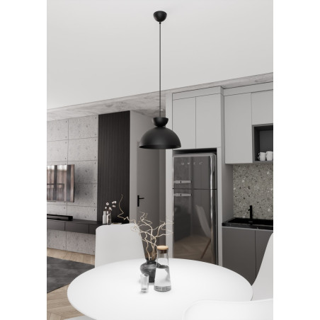 Lampa wisząca LUNARO 1S BL BLACK 1471/1S EMIBIG