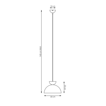 Lampa wisząca LUNARO 1S BL BLACK 1471/1S EMIBIG