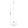 Lampa wisząca LUNARO 1S BL BLACK 1471/1S EMIBIG