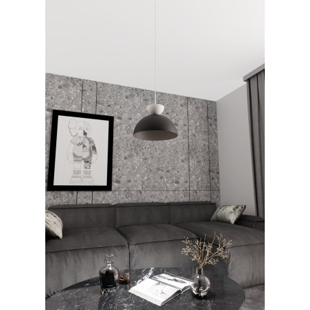 Lampa wisząca LUNARO 1S BL BLACK/WHITE 1472/1S EMIBIG
