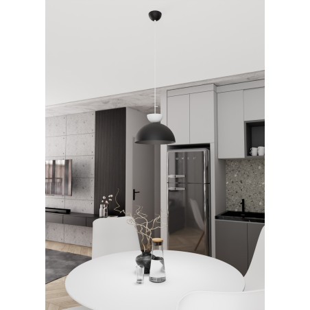 Lampa wisząca LUNARO 1S BL BLACK/WHITE 1472/1S EMIBIG