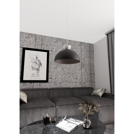 Lampa wisząca LUNARO 1L BL BLACK/WHITE 1472/1L EMIBIG