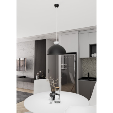 Lampa wisząca LUNARO 1L BL BLACK/WHITE 1472/1L EMIBIG