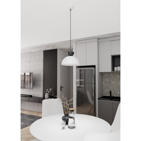 Lampa wisząca LUNARO 1S BL WHITE/BLACK 1475/1S EMIBIG