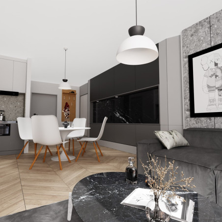 Lampa wisząca LUNARO 1S BL WHITE/BLACK 1475/1S EMIBIG