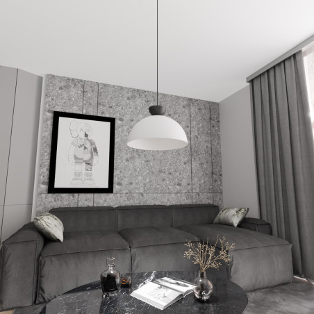 Lampa wisząca LUNARO 1L BL WHITE/BLACK 1475/1L EMIBIG