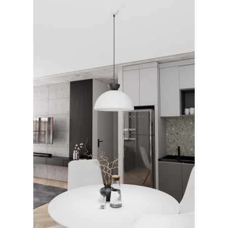 Lampa wisząca LUNARO 1L BL WHITE/BLACK 1475/1L EMIBIG