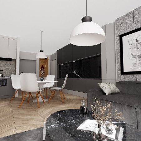 Lampa wisząca LUNARO 1L BL WHITE/BLACK 1475/1L EMIBIG