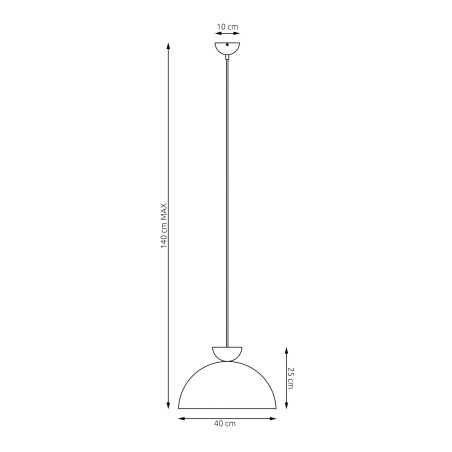 Lampa wisząca LUNARO 1L BL WHITE/BLACK 1475/1L EMIBIG