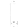 Lampa wisząca LUNARO 1L BL WHITE/BLACK 1475/1L EMIBIG