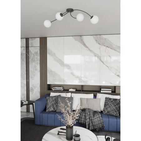 Lampa sufitowa VIBRA 4 BL OPAL 1398/4 EMIBIG