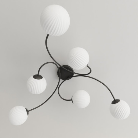 Lampa sufitowa VIBRA 6 BL OPAL 1398/6 EMIBIG
