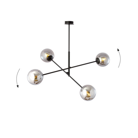 Lampa wisząca LINEAR 4 BLACK/GRAFIT 1167/4 EMIBIG