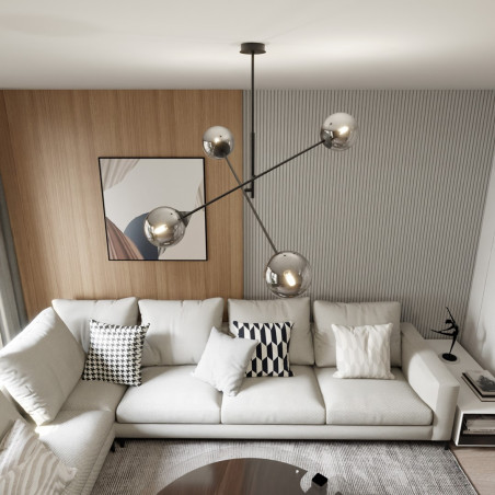 Lampa wisząca LINEAR 4 BLACK/GRAFIT 1167/4 EMIBIG