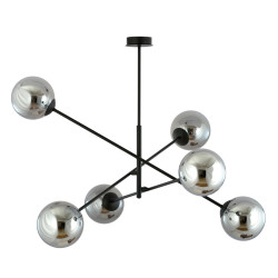 Lampa wisząca LINEAR 6 BLACK/GRAFIT 1167/6 EMIBIG