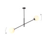 Lampa wisząca LINEAR 2 BLACK/OPAL 1169/2 EMIBIG