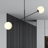 Lampa wisząca LINEAR 2 BLACK/OPAL 1169/2 EMIBIG