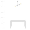 Lampa wisząca LINEAR 2 BLACK/OPAL 1169/2 EMIBIG