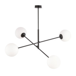 Lampa wisząca LINEAR 4 BLACK/OPAL 1169/4 EMIBIG