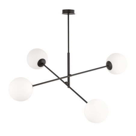 Lampa wisząca LINEAR 4 BLACK/OPAL 1169/4 EMIBIG