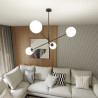 Lampa wisząca LINEAR 4 BLACK/OPAL 1169/4 EMIBIG